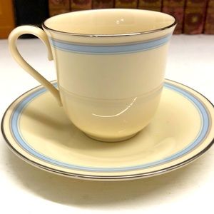 O589 Bradford Platinum Trim by LENOX 2 Pc. Cup & Saucer
